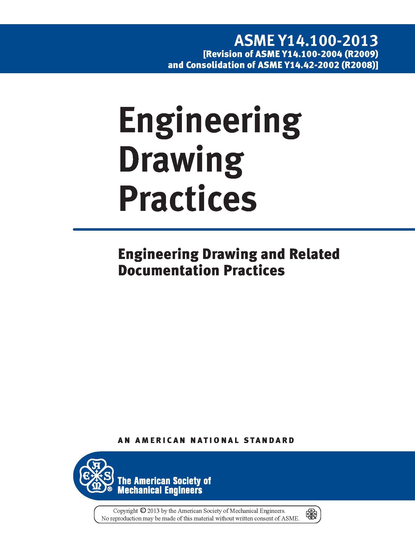 Die Norm ASME Y14.100:2013 2013 Ansicht