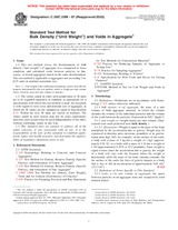 UNGÜLTIG ASTM C29/C29M-97(2003) 10.7.1997 Ansicht