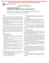 UNGÜLTIG ASTM C1107-99 10.1.2002 Ansicht