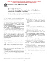 UNGÜLTIG ASTM C1113-99(2004) 1.9.2004 Ansicht