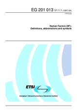 Die Norm ETSI EG 201013-V1.1.1 15.4.1997 Ansicht