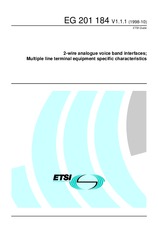 Die Norm ETSI EG 201184-V1.1.1 15.10.1998 Ansicht