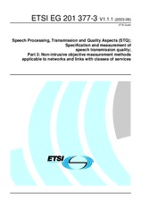 Die Norm ETSI EG 201377-3-V1.1.1 17.6.2003 Ansicht