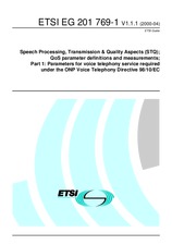 Die Norm ETSI EG 201769-1-V1.1.1 3.4.2000 Ansicht