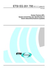 Die Norm ETSI EG 201795-V1.1.1 11.7.2000 Ansicht