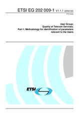 Die Norm ETSI EG 202009-1-V1.1.1 8.2.2002 Ansicht