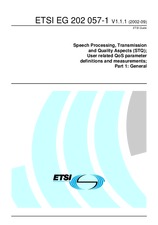Die Norm ETSI EG 202057-1-V1.1.1 10.9.2002 Ansicht