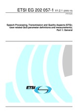 Die Norm ETSI EG 202057-1-V1.2.1 20.10.2005 Ansicht