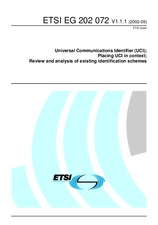 Die Norm ETSI EG 202072-V1.1.1 17.9.2002 Ansicht