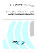 Die Norm ETSI EG 202118-V1.1.1 9.5.2003 Ansicht