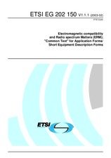Die Norm ETSI EG 202150-V1.1.1 18.2.2003 Ansicht