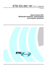 Die Norm ETSI EG 202191-V1.1.1 5.8.2003 Ansicht