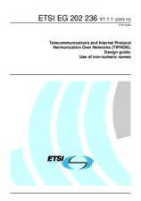 Die Norm ETSI EG 202236-V1.1.1 27.10.2003 Ansicht