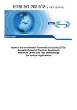 Die Norm ETSI EG 202518-V1.4.1 7.1.2014 Ansicht