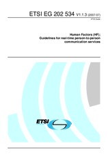 Die Norm ETSI EG 202534-V1.1.3 12.7.2007 Ansicht