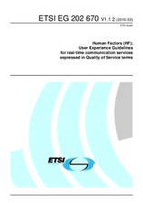 Die Norm ETSI EG 202670-V1.1.2 19.3.2010 Ansicht