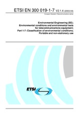 Die Norm ETSI EN 300019-1-7-V2.1.4 30.4.2003 Ansicht