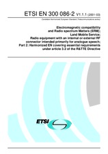 Die Norm ETSI EN 300086-2-V1.1.1 1.3.2001 Ansicht