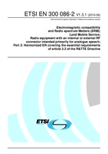 Die Norm ETSI EN 300086-2-V1.3.1 28.6.2010 Ansicht