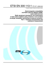 Die Norm ETSI EN 300113-1-V1.4.1 27.2.2002 Ansicht