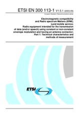 Die Norm ETSI EN 300113-1-V1.5.1 2.9.2003 Ansicht