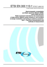 Die Norm ETSI EN 300113-1-V1.6.1 20.7.2007 Ansicht