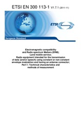 Die Norm ETSI EN 300113-1-V1.7.1 25.11.2011 Ansicht
