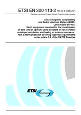 Die Norm ETSI EN 300113-2-V1.3.1 4.12.2003 Ansicht