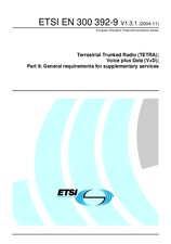 Die Norm ETSI EN 300392-9-V1.3.1 30.11.2004 Ansicht