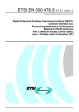 Die Norm ETSI EN 300476-3-V1.2.1 27.11.2000 Ansicht