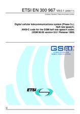 Die Norm ETSI EN 300967-V8.0.1 15.11.2000 Ansicht