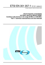 Die Norm ETSI EN 301357-1-V1.3.1 24.7.2006 Ansicht