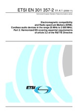 Die Norm ETSI EN 301357-2-V1.4.1 17.11.2008 Ansicht