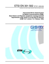 Die Norm ETSI EN 301502-V7.0.1 11.8.2000 Ansicht