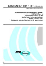 Die Norm ETSI EN 301811-1-3-V1.1.1 30.1.2001 Ansicht