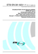 Die Norm ETSI EN 301823-1-1-V1.1.1 30.1.2001 Ansicht