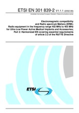 Die Norm ETSI EN 301839-2-V1.1.1 10.6.2002 Ansicht