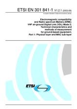 Die Norm ETSI EN 301841-1-V1.2.1 21.8.2003 Ansicht