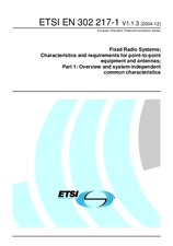 Die Norm ETSI EN 302217-1-V1.1.3 17.12.2004 Ansicht