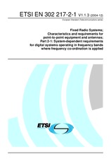 Die Norm ETSI EN 302217-2-1-V1.1.3 17.12.2004 Ansicht