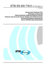 Die Norm ETSI ES 200778-2-V1.2.2 28.11.2002 Ansicht