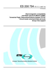 Die Norm ETSI ES 200794-V1.1.1 31.10.1997 Ansicht