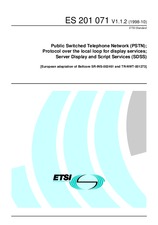 Die Norm ETSI ES 201071-V1.1.2 15.10.1998 Ansicht