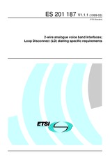 Die Norm ETSI ES 201187-V1.1.1 23.3.1999 Ansicht