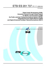 Die Norm ETSI ES 201737-V1.1.1 5.4.2000 Ansicht
