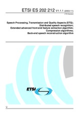 Die Norm ETSI ES 202212-V1.1.1 14.11.2003 Ansicht
