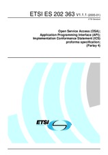 Die Norm ETSI ES 202363-V1.1.1 11.1.2005 Ansicht