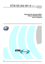 Die Norm ETSI ES 202391-6-V1.1.1 22.3.2005 Ansicht