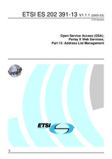 Die Norm ETSI ES 202391-13-V1.1.1 22.3.2005 Ansicht