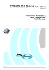 Die Norm ETSI ES 202391-14-V1.1.1 22.3.2005 Ansicht